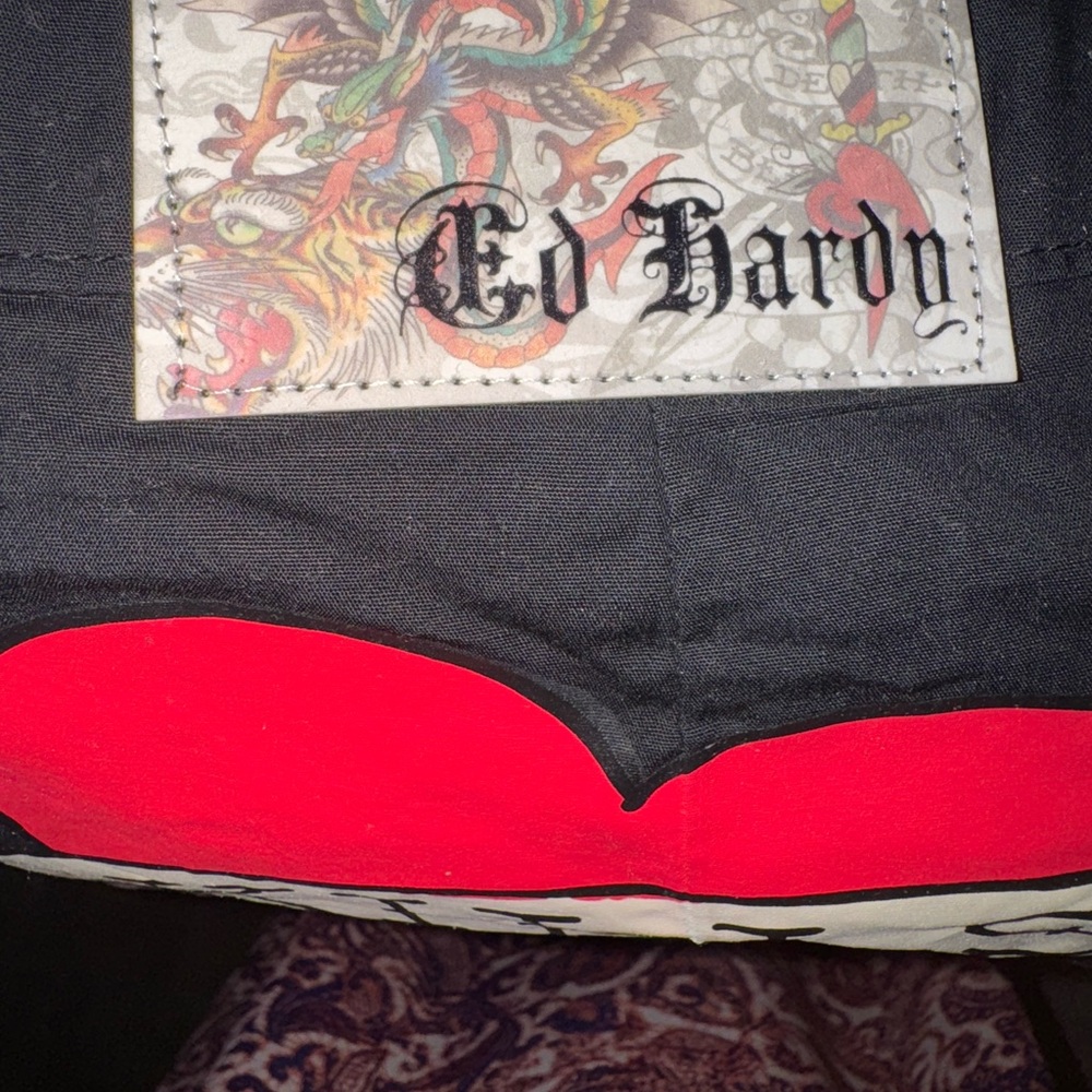 Ed Hardy Black Mini Skirt with Gold Script - Picture 8 of 8